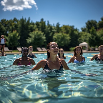 Wassergymnastik im Schwimmbad Trostberg